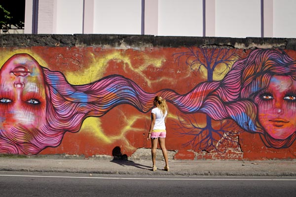 Panmela Graffiti © LITTLE STONES<br />Graffiti artist Panmela Castro fights for gender equality in Brazil through her art.